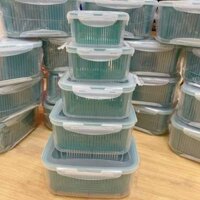 Combo 5 Hộp Nhựa 2 Lớp Đựng thực phẩm, Tủ Lạnh, hộp cơm văn phòng