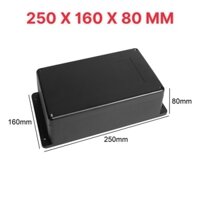 Combo 5 Hộp nhựa ABS 250x160x80mm kèm ốc vít - Hộp nhựa đựng mạch điện tử - Hộp kỉ thuật điện