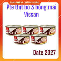 Combo 5 hộp Pate thịt heo 3 bông mai Vissan date 2027