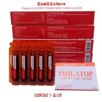 COMBO 5 Hộp - Philatop Yến sào Đạm Thủy Phân cao cấp tăng sức kháng giúp ăn ngon ngủ tốt (hộp 20 ống)