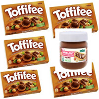 Combo 5 hộp socola Toffifee 125g + tặng Bơ hạt phỉ 170g Golden Farm
