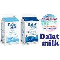 Combo 5 hộp Sữa tươi thanh trùng Dalat Milk Dalatmilk 450ml Nguyên chất / Có đường (CÓ HÀNG SAU 2 NGÀY)