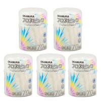 Combo 5 Hộp tăm chỉ kẽ răng Okamura 70 cây