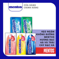 COMBO 5 Hộp thiếc kẹo ngậm Mentos hương bạc hà và trái cây bạc hà mang lại hơi thở thơm mát