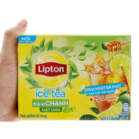 COMBO 5 HỘP TRÀ LIPTON ICE TEA VỊ CHANH MẬT ONG HÒA TAN - hộp 224gr ( 16 gói x 14gr )