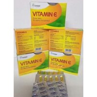 (combo 5 hộp) Viên uống đẹp da Vitamin E400 E 4000mcg, Aloe vera 500mg - Hộp 30 viên giảm rạn da, nếp nhăn lão hóa