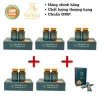 Combo 5 hộp Viên uống Đông trùng hạ thảo linh chi và 1 Hộp nước uống đông trùng nhân sâm KaiHabu