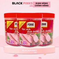 (Combo 5 hũ) Xúc xích dinh dưỡng thịt heo Ponnie hũ 950g/1050g