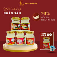 Combo 5 Hũ Yến Sào Thiên Minh 70% Yến Tươi Tổ Yến Chưng Nhân Sâm Hũ 70ml
