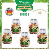 (Combo 5) Kẹo Trái Cây Cavendish & Harvey Mixed Fruit Selection 300g Hủ Thủy Tinh Sang Trọng