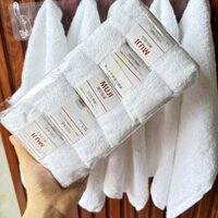Combo 5 Khăn Mặt MuJi Trắng Cao Cấp  Mềm Mịn