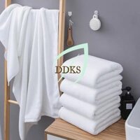 Combo 5 khăn tắm màu trắng chất liệu cotton cho khách sạn [ size khăn: 60cm x 120cm/230gram ]