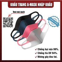 [Combo 5] Khẩu Trang Đen 3D Hàn Quốc AMASK Chống Bụi Mịn, Khẩu Trang Đẹp Cho Nam Và Nữ