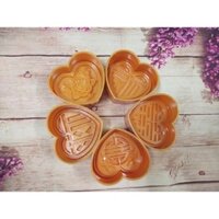 COMBO 5 KHUÔN XÔI TRÁI TIM 15 CM HÌNH HOA HỒNG CHỮ HỶ PHƯỚC LỘC THỌ