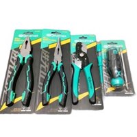 Combo 5 kìm sửa Điện GF gồm 1 kìm Điện +1 kìm nhọn + 1 kìm chia + 1 tua vít + 1 bút thử Điện kích thước 20cm