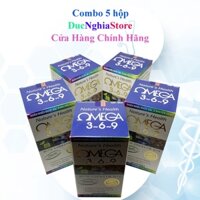 Combo 5 lọ - Dầu Cá Alaska Omega 3.6.9 - Tăng cường dưỡng chất cho mắt giúp mắt sáng  - lọ100 viên (trắng)