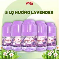 Combo 5 Lọ Tỏa Hương Lavender - Forlove Hương thơm tự nhiên dễ chịu khử mùi sáp thơm phòng thế hệ mới