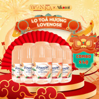 Combo 5 Lọ tỏa hương Lovenose hương Đào thơm tự nhiên dễ chịu khử mùi sáp thơm phòng thế hệ mới 45 ngày-Dung tích 180ml