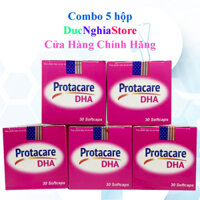 Combo 5 lọ - Viên uống sắt tổng hợp Protacare tốt cho bà bầu, tăng  miễn dịch, bổ sung DHA - hộp 30 viên