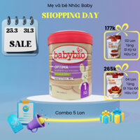 [Combo 5 Lon] Sữa bò Babybio Organic số 1 giúp bé phát triển chiều cao, cân nặng, bổ sung tăng cường hệ miễn dịch đường