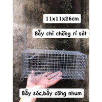 Combo 5 Lồng bắt chuột cống,sóc11x11x26cm