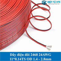 Combo 5 mét Dây điện đôi Đen đỏ 2468 24AWG 110.14TS OD 1.4 - 2.8mm