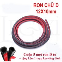 COMBO 5 MÉT GIOĂNG CAO SU CHỐNG ỒN chữ D - tặng keo dán trợ dính