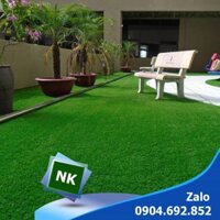 Combo 5 mét vuông (M2) Thảm Cỏ nhựa Nhân Tạo Sợi Kim Cao 2cm Loại đế bạt không bụi đen