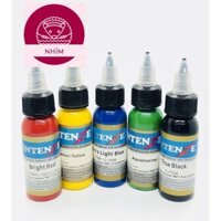 Combo 5 mực màu INTENZ (🎁+ FREESHIP💖)Mực màu xăm hình các tông cơ bản 30ml.