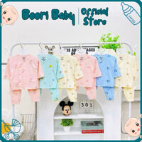 Combo 5 Quần Áo Dài Tay Màu Họa Tiết Thun Lạnh Cho Bé 0-9 Tháng