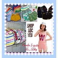 Combo 5 quần đùi nữ thể thao chạy viền màu ngẫu nhiên