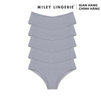 Combo 5 Quần Lót Nữ Cotton Thiên Nhiên Being Me Miley Lingerie- Màu Xám Nhạt - XL