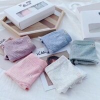 combo 5 quần lót nữ cotton muji mềm mại, thấm hút và co giãn tốt ( có hộp trắng) mẫu mới