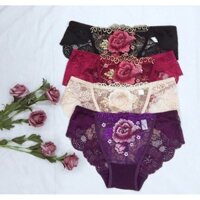 COMBO 5 QUẦN LÓT SỊP NỮ SEXY REN THÊU HOA HỒNG CỰC ĐẸP kèm quà tặng cam kết chuẩn