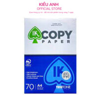 Combo 5 ream Giấy in A4, giấy photo IK Copy 70 gsm đều màu, in không nhòe 500 tờ-VPP Kiều Anh