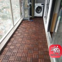 Combo 5 Sàn gỗ vỉ nhựa ngoài trời 4,6,12 nan lót ban công nhà tắm sân vườn bể bơi tiện ích