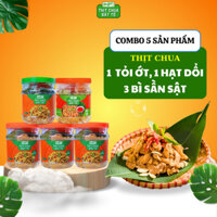 Combo 5 Sản Phẩm (1 Thịt Chua Tỏi Ớt, 3 Thịt Chua Bì Sần Sật, 1 Thịt Chua Hạt Dổi)