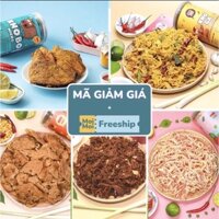 Combo 5 sản phẩm + Khô gà lá chanh + khô bò miếng + khô heo cháy bơ tỏi + khô mực hấp dừa + cơm cháy khô gà