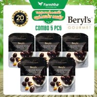 (Combo 5) Sô cô la Beryls Almond Dark Chocolate 45g: Sự Kết Hợp Hoàn Hảo Giữa Hạnh Nhân và Sô Cô La Đen