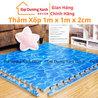 (Combo 5 Tấm) Thảm Xốp Lót Sàn Hoạ Tiết Sóng Biển (1m x 1m x 2cm)