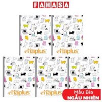 Combo 5 Tập Kẻ Ngang 80 Trang ĐL 60gm2 - Haplus 5501 Mẫu Màu Giao Ngẫu Nhiên