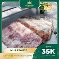 Combo 5  Thảm lông chùi chân chống trơn, thấm hút  40x60cm hàng đẹp không rụng lông