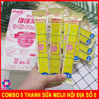 COMBO 5 Thanh Sữa Thanh Meiji 27g - Sữa Meiji Thanh Số 0-1 Nội Địa Nhật