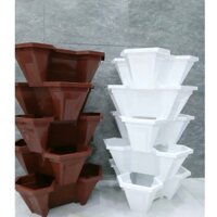 Combo 5 tháp trồng cây, trồng rau hữu cơ 5 tầng hiệu quả