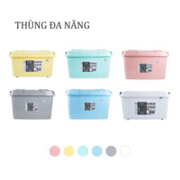 Combo 5 Thùng Nhựa Đa Năng Có Bánh Xe 35L