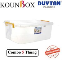 Combo 5 Thùng Nhựa Duy Tân Trong Suốt 10 Lít (41.2 x 27.2 x 14.5 Cm)