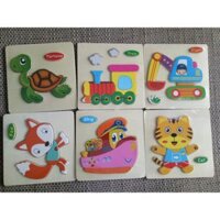 Combo 5 Tranh gỗ ghép hình nhỏ 15x15