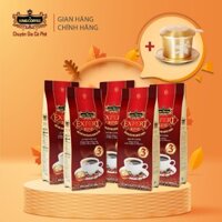 Combo 5 túi cà phê rang xay EXPERT BLEND 3 KING COFFEE - Túi 500G + 1 phin nhôm vàng cao cấp KING COFFEE