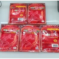 COMBO 5 túi cao dán, hồng sâm HÀN QUỐC, cao dán hồng sâm hàn quốc, 1 túi 20, miếng