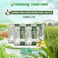 Combo 5 túi Đường tinh luyện Đường Quảng Ngãi 1kg/túi